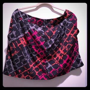 Silk Blend Gap Skirt: Printed